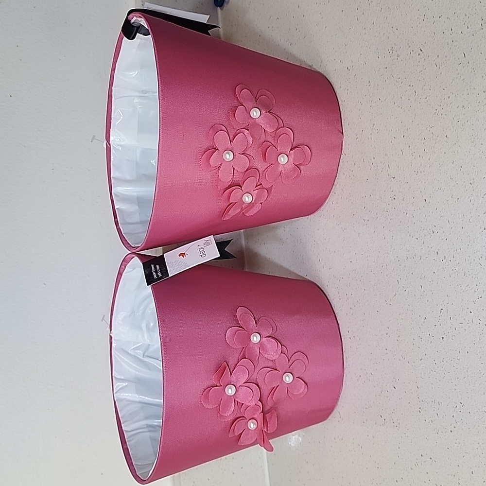Set of 2 Flower Pot Covers. NEW with tags.  Pearl Flower Designed by debi lilly
